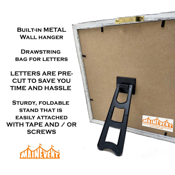 felt letter board with letters numbers 12x17 inch black