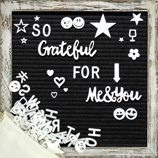 felt letter board with letters numbers 12x17 inch black