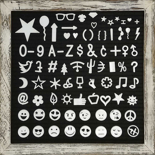 felt letter board with letters numbers 12x17 inch black