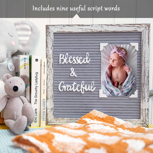 felt letter board 10x10 inch gray farmhouse decor