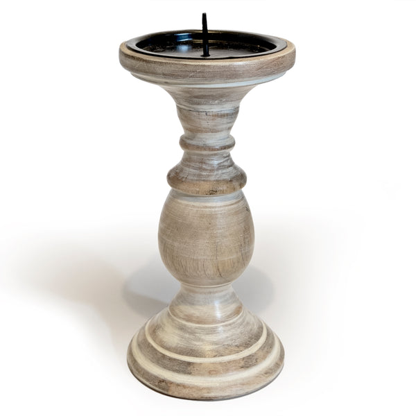 Candle Holder Single 8 Inch (White)