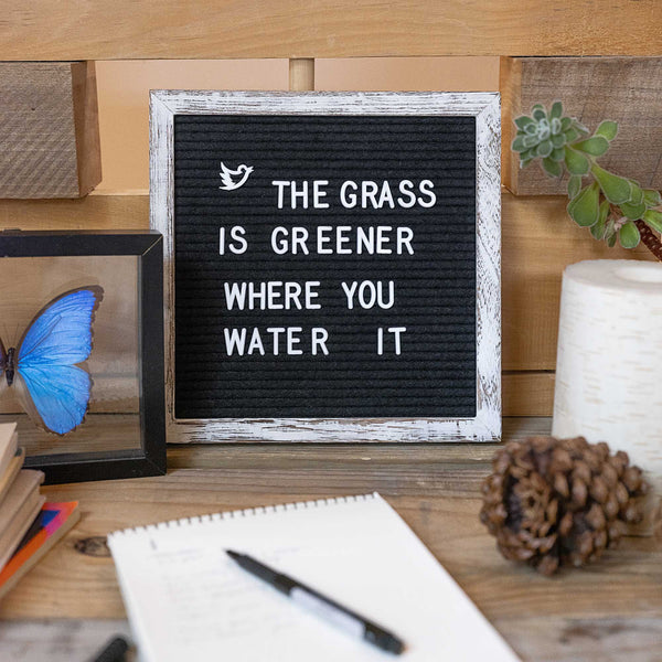 felt letter board with letters numbers 12x17 inch black