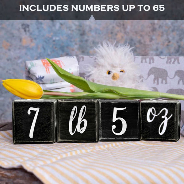 black baby monthly milestone blocks baby age