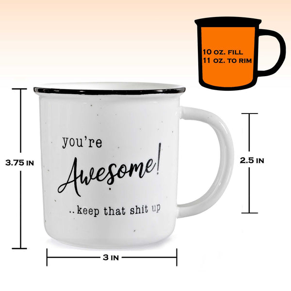 you're awesome coffee mug 11 ounce ceramic