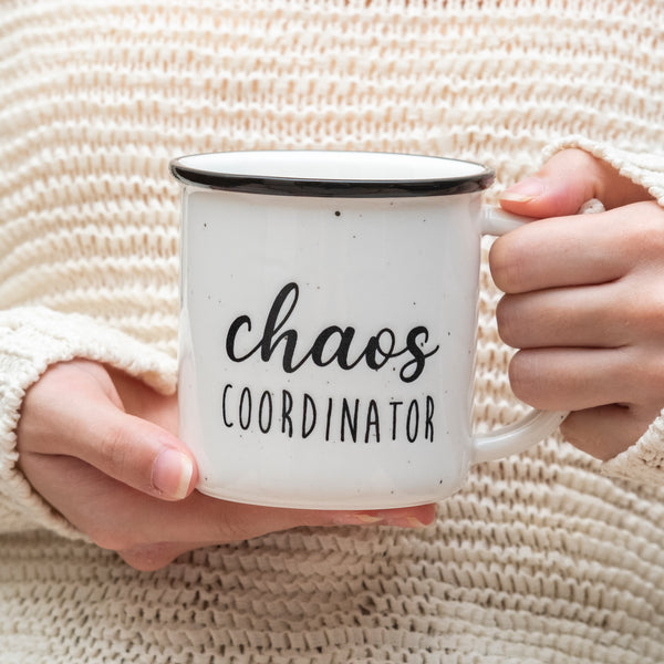 chaos coordinator ceramic campfire mug