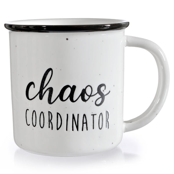 chaos coordinator ceramic campfire mug