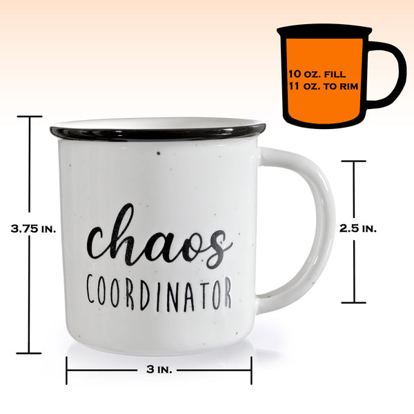 chaos coordinator ceramic campfire mug