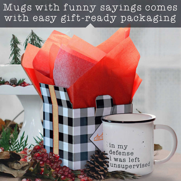 in my defense i was left unsupervised mug 11 ounce
