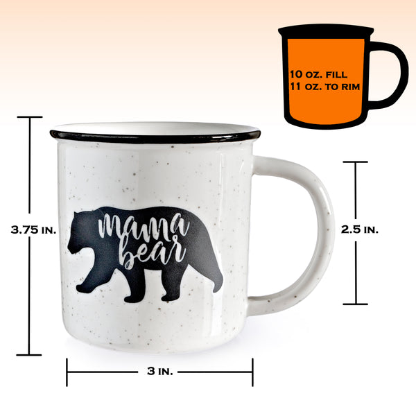 mama bear ceramic campfire mug mother's day