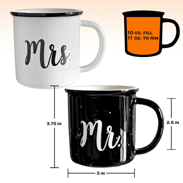 mr and mrs mugs 11 ounce ceramic couple coffee mugs