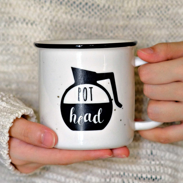 pot head coffee mug 11 ounce ceramic coffee mug