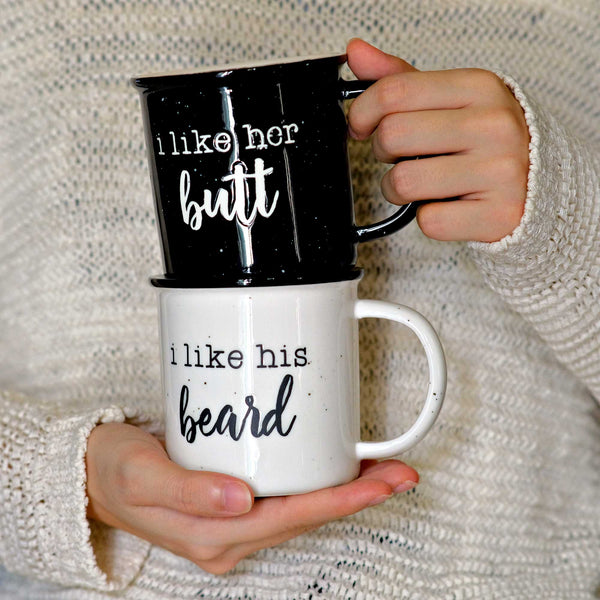 i like his beard i like her butt coffee mug set of 2