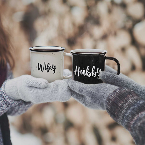 wifey hubby mugs set of 2 ceramic coffee mug