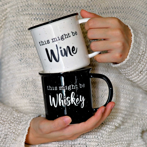this might be whiskey this might be wine mugs set of 2