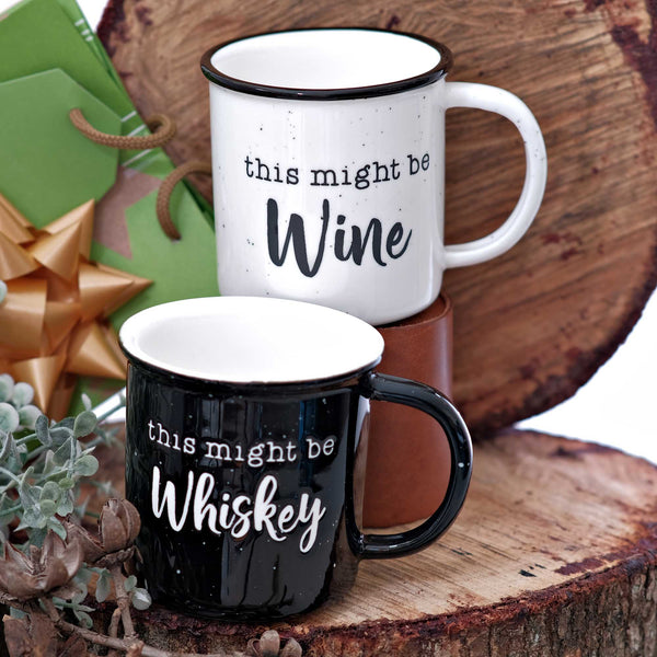 this might be whiskey this might be wine mugs set of 2