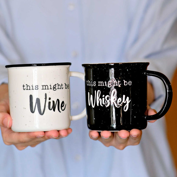 this might be whiskey this might be wine mugs set of 2