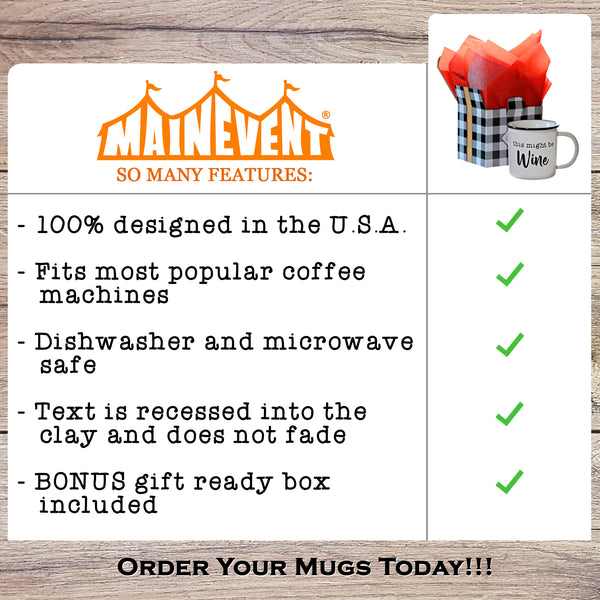 probably wine campire ceramic mug