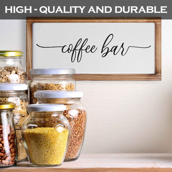 coffee bar sign decor 8x17 inch farmhouse decor