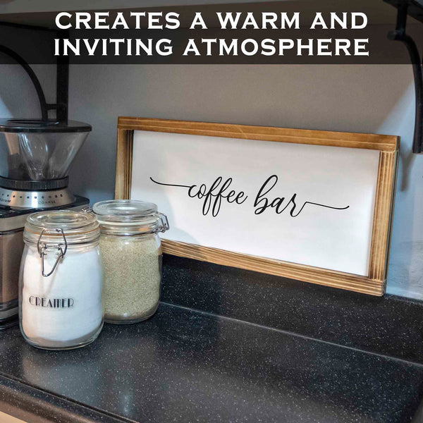 coffee bar sign decor 8x17 inch farmhouse decor