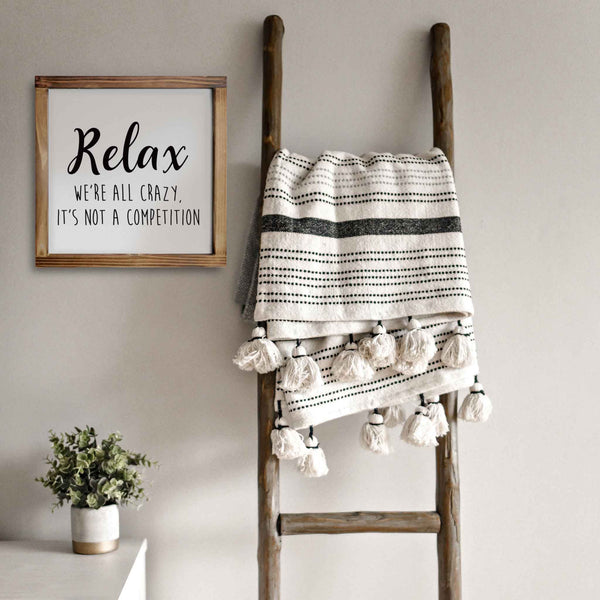 relax were all crazy its not a competition sign