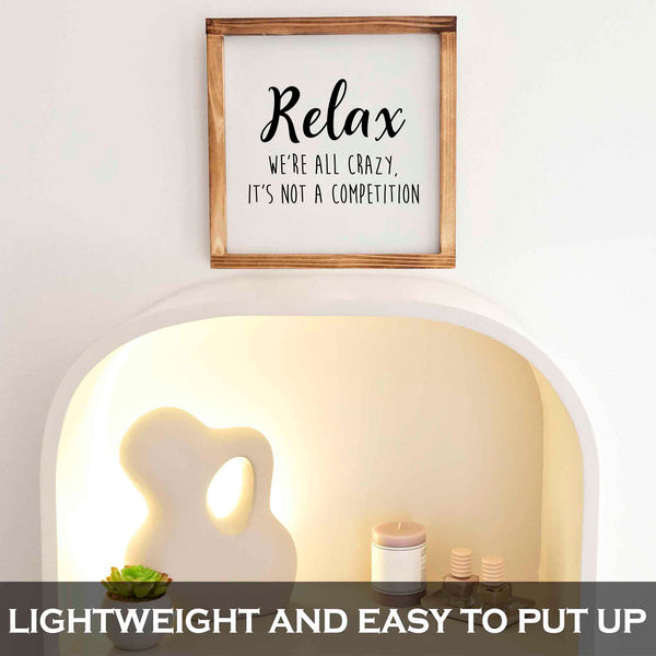 relax were all crazy its not a competition sign