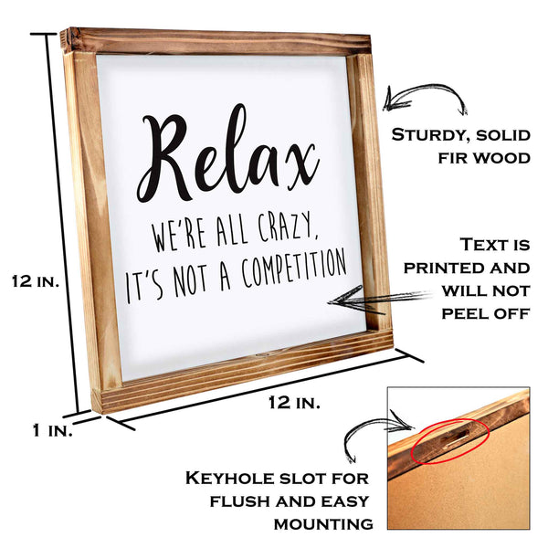 relax were all crazy its not a competition sign