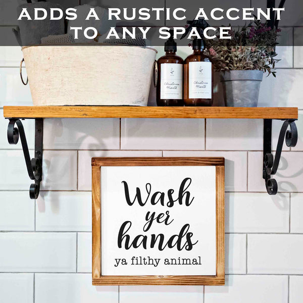 wash your hands you filthy animal sign 12x12 inch