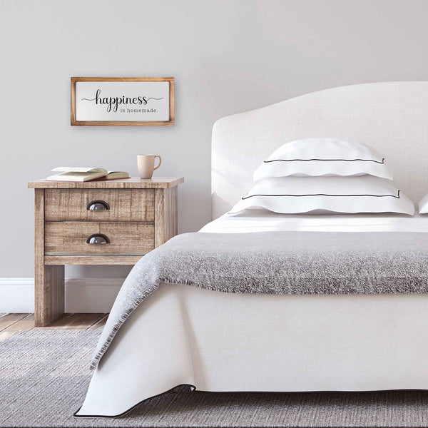 happiness is homemade sign kitchen 8x17 inch