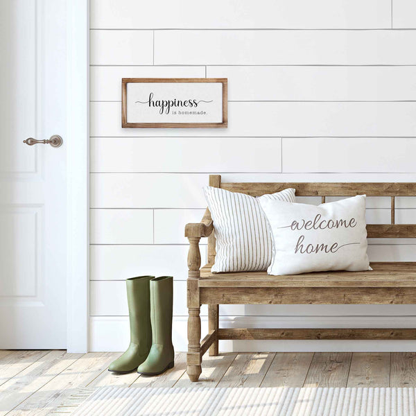 happiness is homemade sign kitchen 8x17 inch