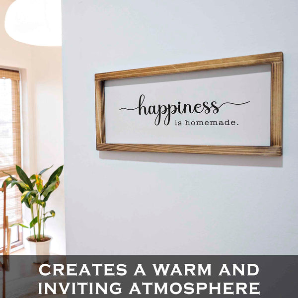 happiness is homemade sign kitchen 8x17 inch