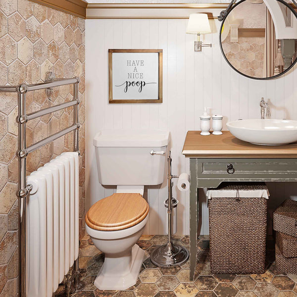 have a nice poop funny bathroom sign 12x12 inch