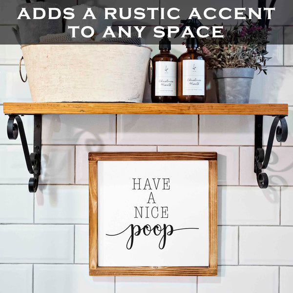 have a nice poop funny bathroom sign 12x12 inch