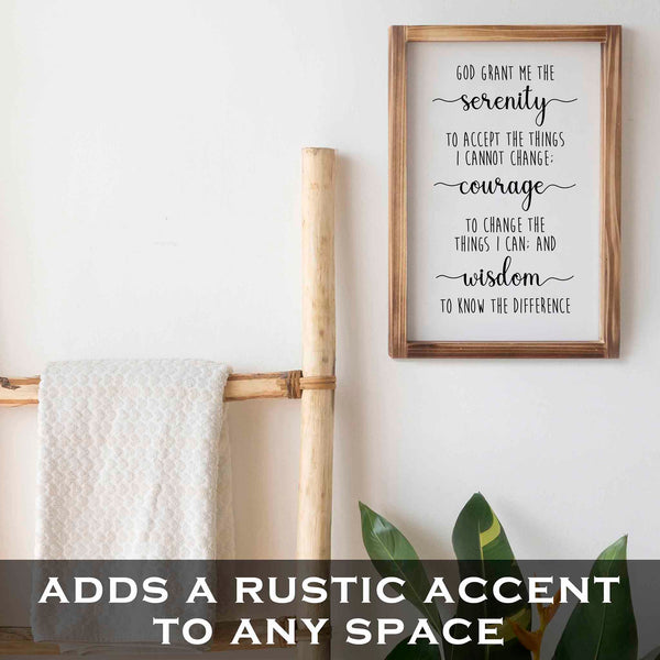serenity prayer sign 11x16 inch rustic christian sign