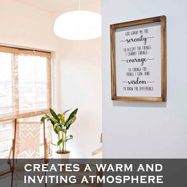 serenity prayer sign 11x16 inch rustic christian sign