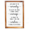 Serenity Prayer Sign 11x16 Inch - Farmhouse Christian Wall Art