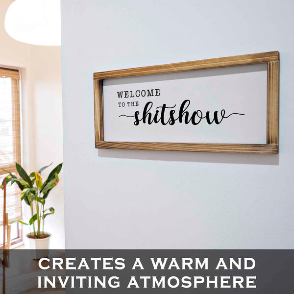 welcome to the shitshow sign 8x17 inch rustic sign