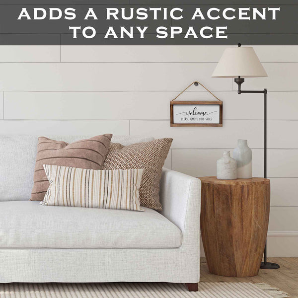 please remove your shoes off front door sign 6x12 inch