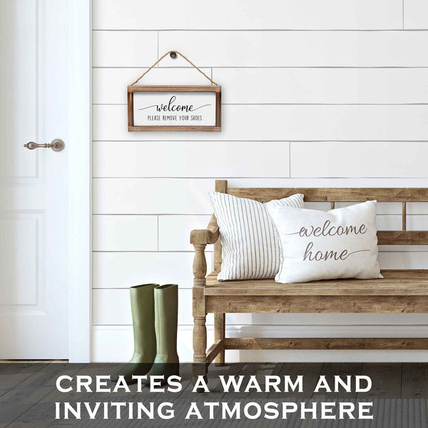 please remove your shoes off front door sign 6x12 inch