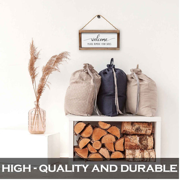 please remove your shoes off front door sign 6x12 inch