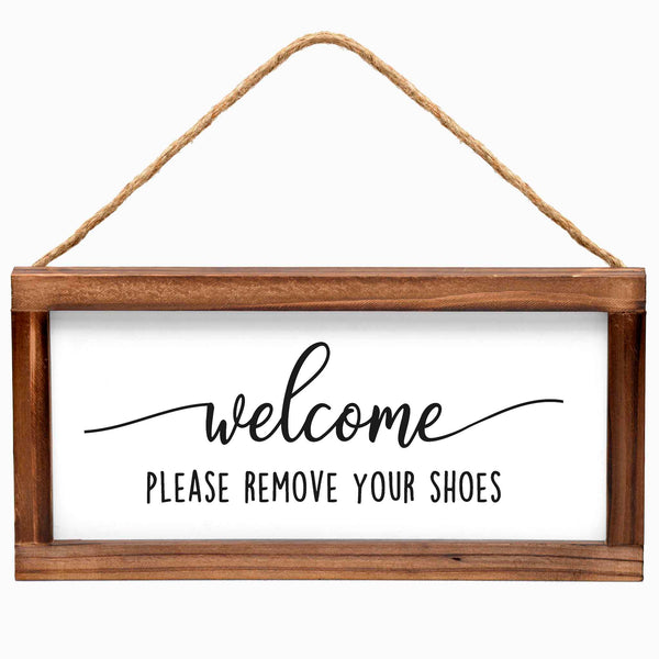 please remove your shoes off front door sign 6x12 inch