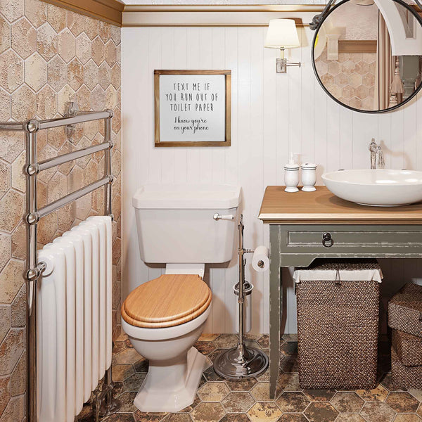 text me if you run out of toilet paper sign 12x12 inch