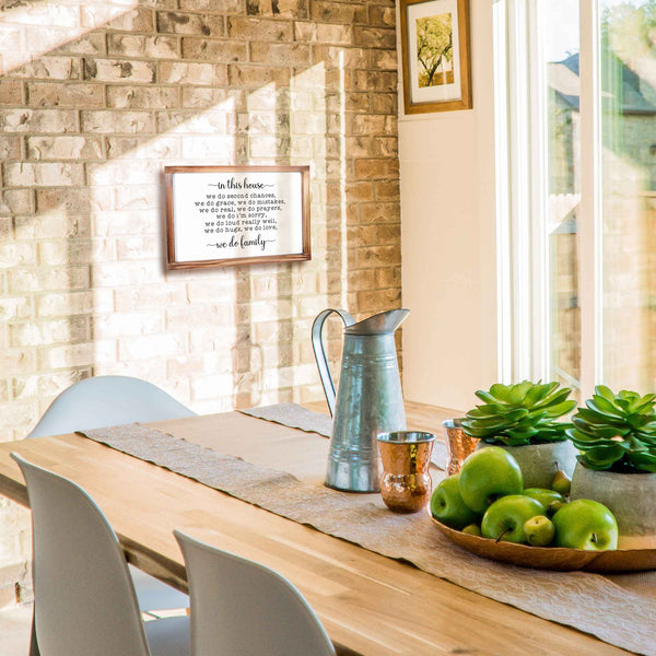 in this house we do family sign 11x16 inch