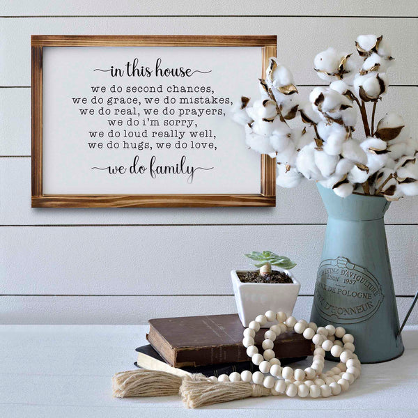 in this house we do family sign 11x16 inch