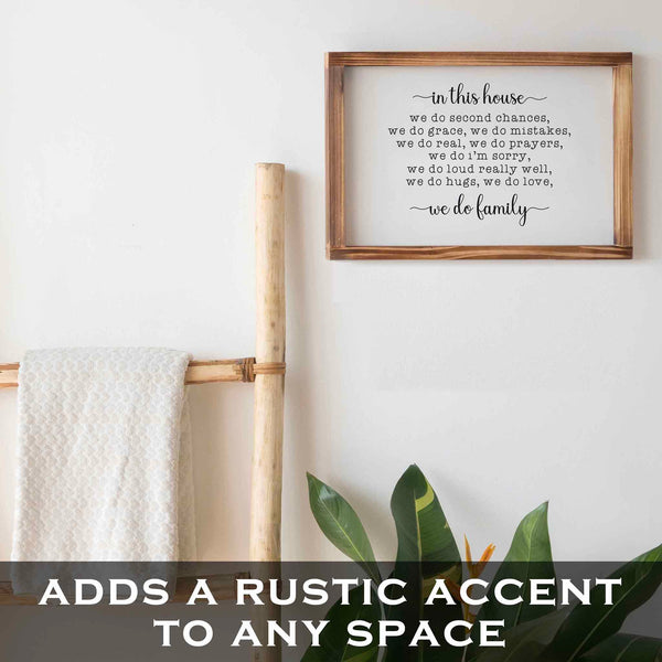 in this house we do family sign 11x16 inch