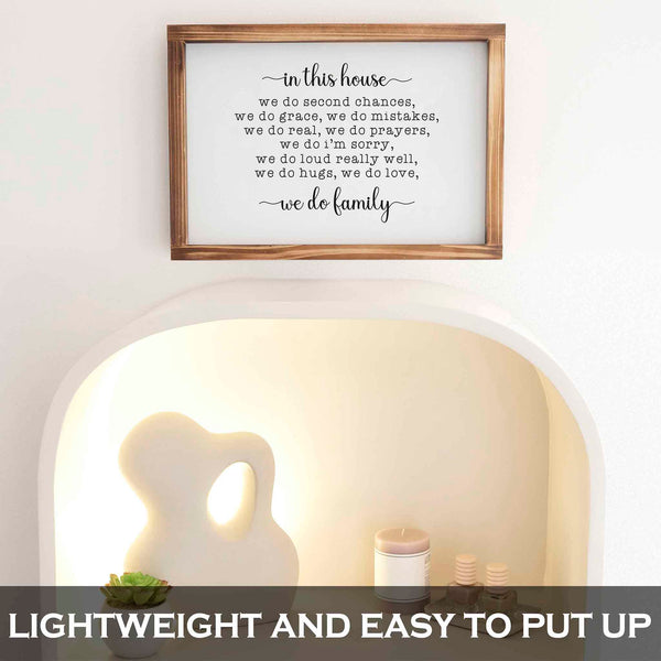 in this house we do family sign 11x16 inch