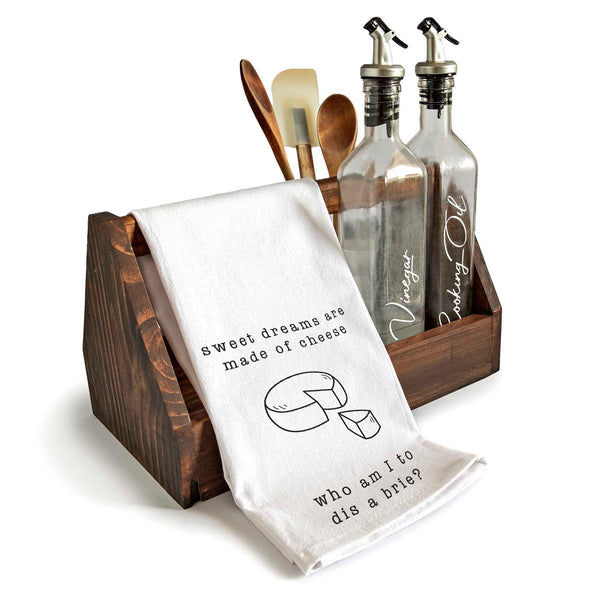 sweet dreams cheese dis a brie funny kitchen towel cotton