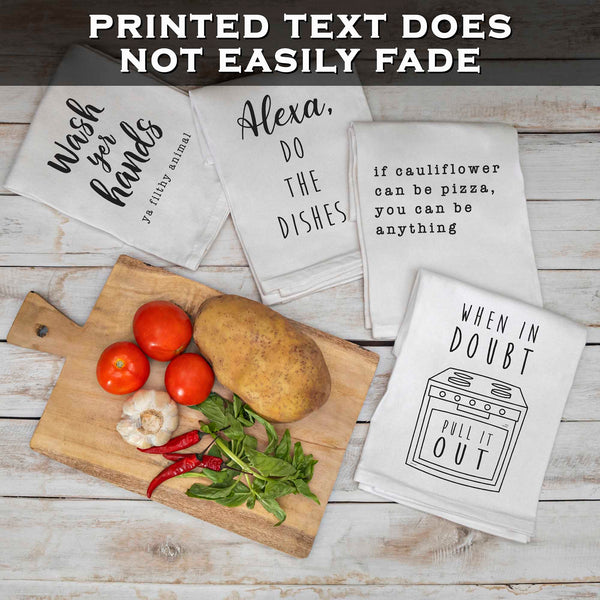 funny kitchen tea towel 4 pack 18x24 inch