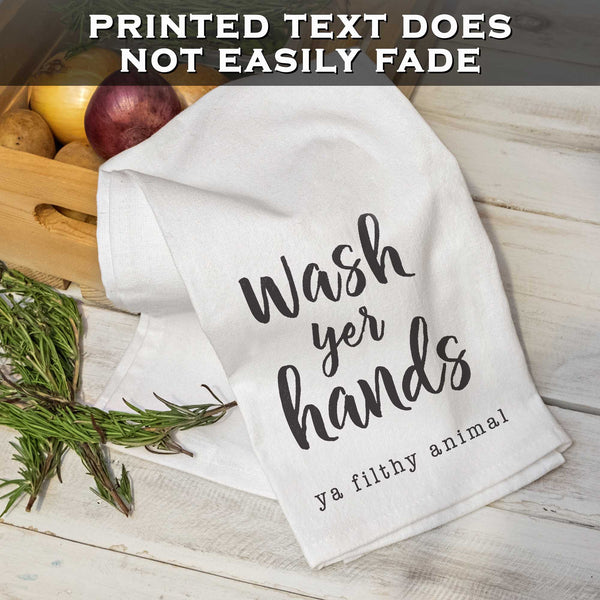 wash your hands ya filthy animal hand towel 18x24 inch