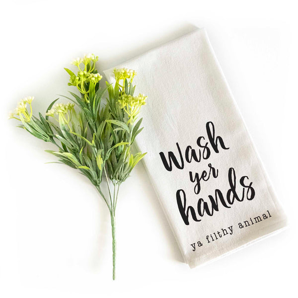 wash your hands ya filthy animal hand towel 18x24 inch