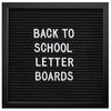 All Black Felt Letter Board Precut 10x10 inch